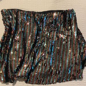 Free people sparkly strapless top